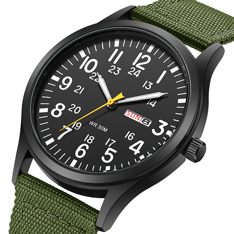 Solar Powered Watch - Полевые часы TPW, легко читаемый тканевый