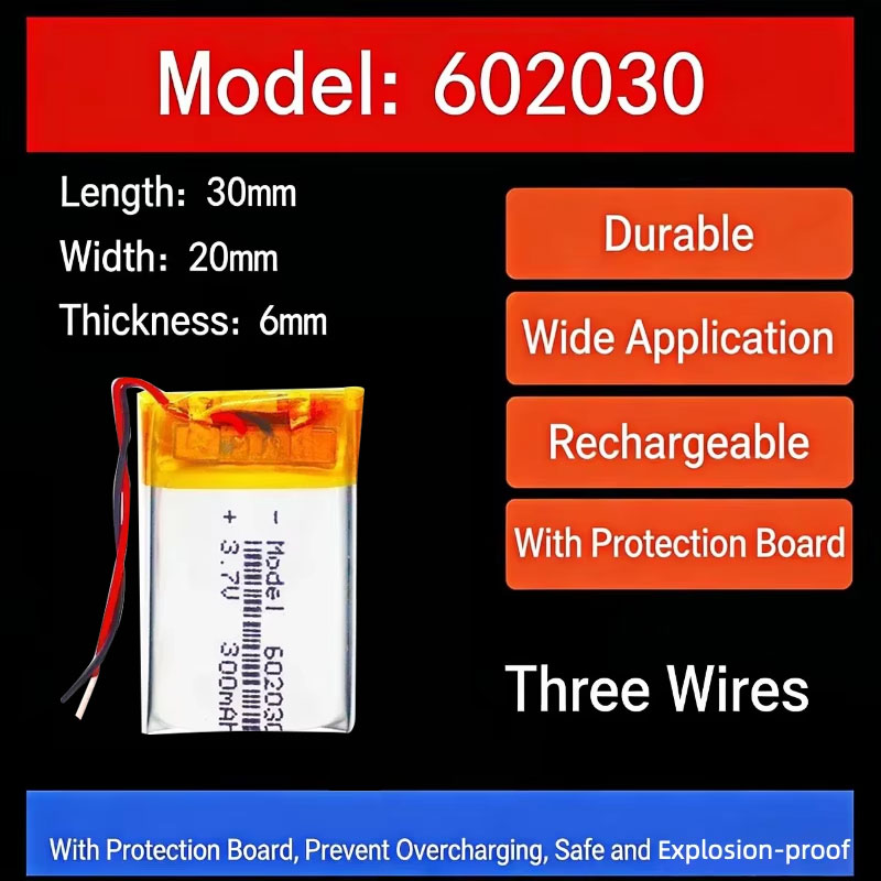 Watch Smartwatch - Литий-полимерный аккумулятор 3.7V 300mAh 602030 для