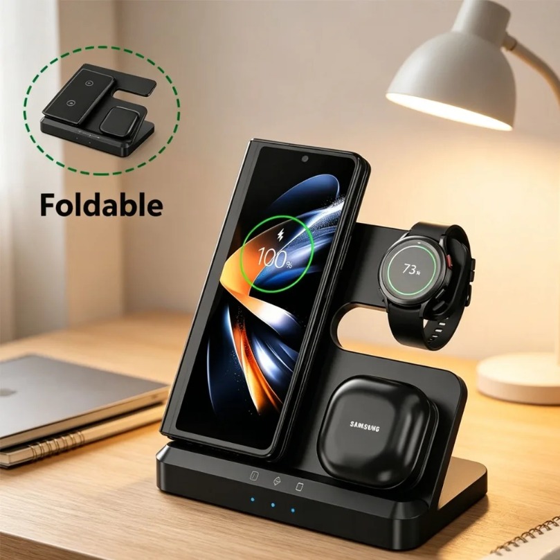 Watches Smartwatch Samsung - Беспроводное зарядное устройство 3-в-1 для быстрой