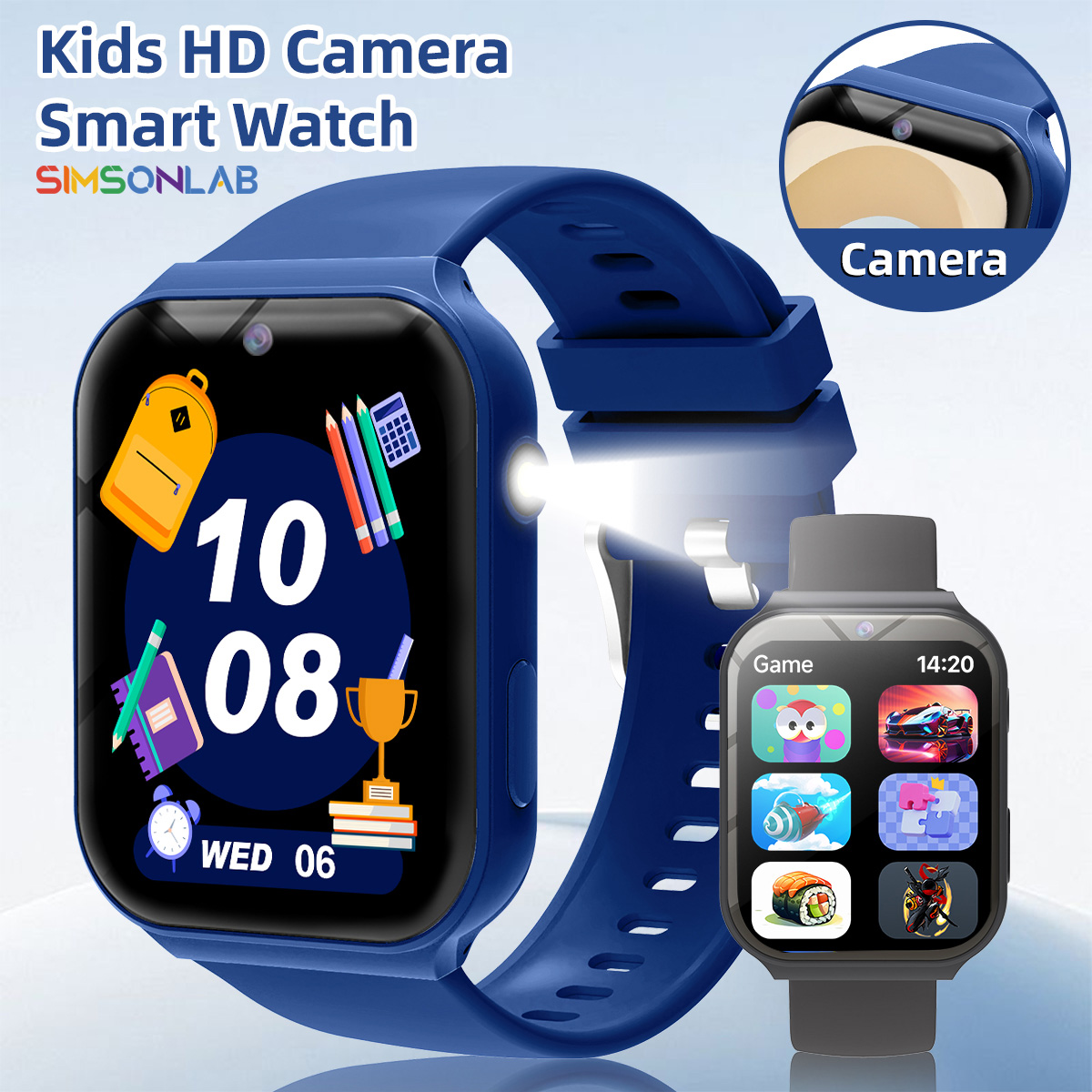 Smartwatch Watches For Kid Boy With Alarm - Умные часы 2026: Новинка! HD-камера, фонарик,