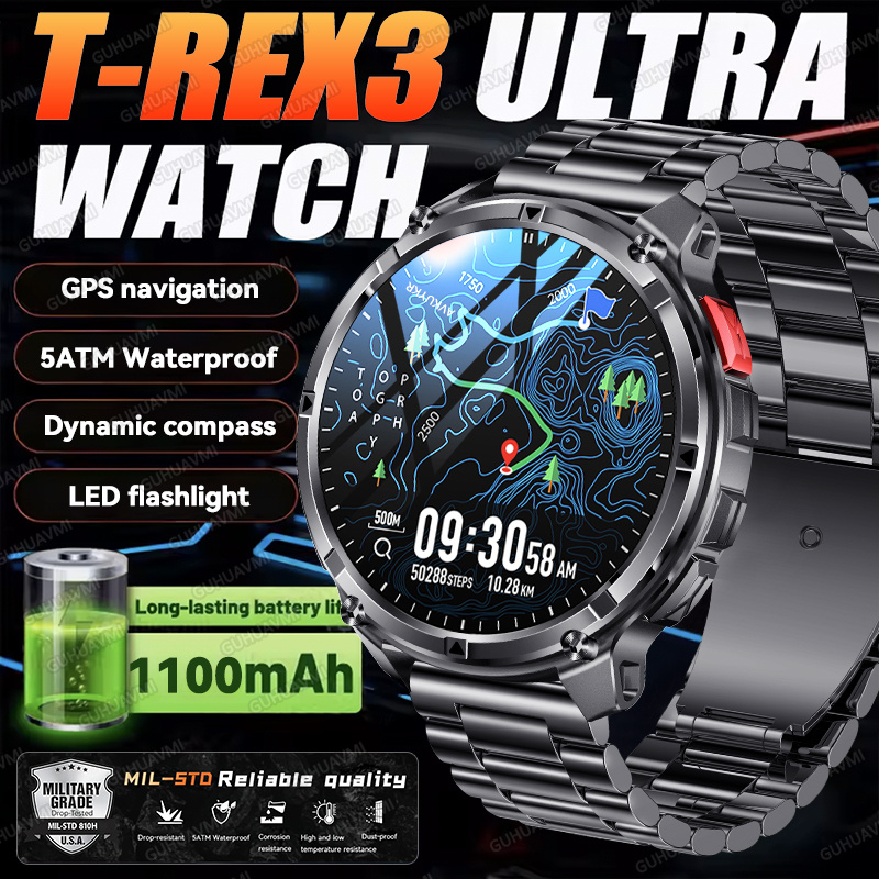 Smartwatch New Watches 2025 - 2026 Новые военные умные часы T-Rex3