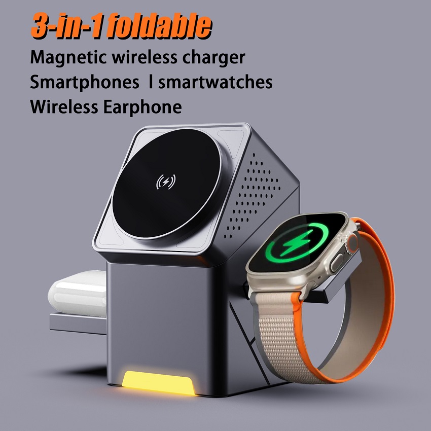 Watches Smartwatch Samsung - Магнитная беспроводная зарядная станция 3-в-1, складная,