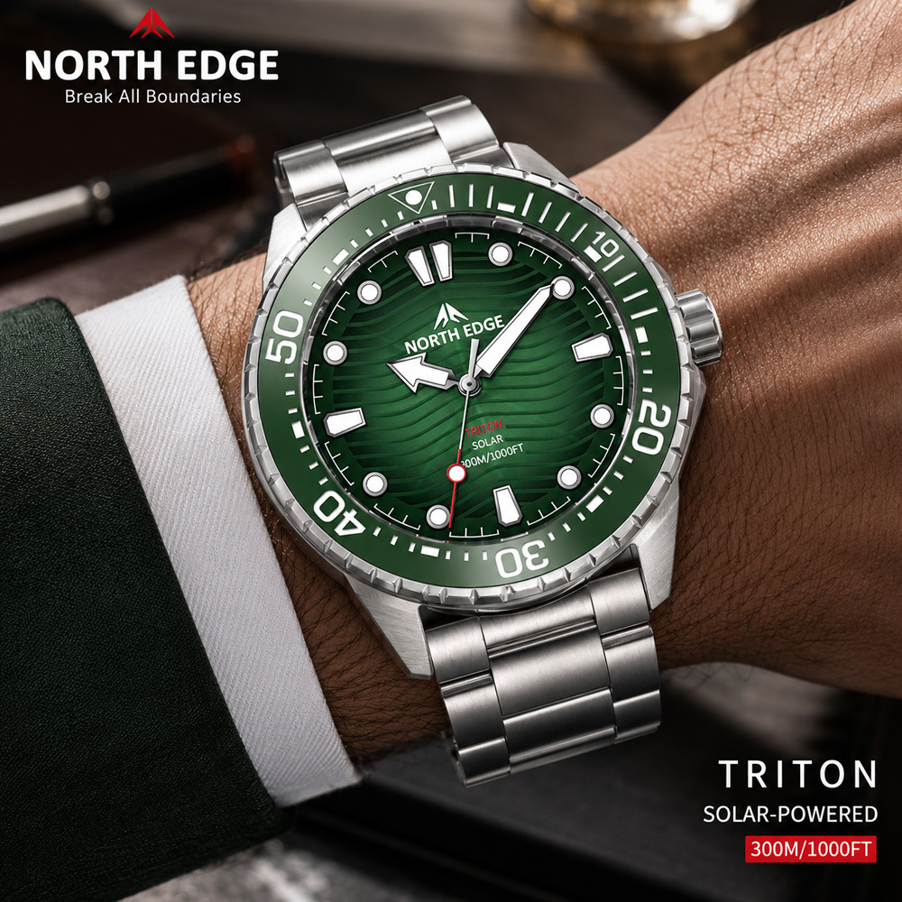 2026 NORTH EDGE TRITON Многоцв – обзор и цена Solar Powered Watch