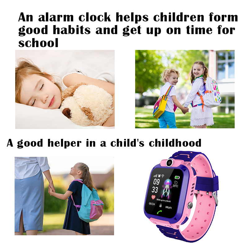 Детские умные часы Q12B с функ – обзор и цена Smartwatch Watches For Kid Boy With Alarm