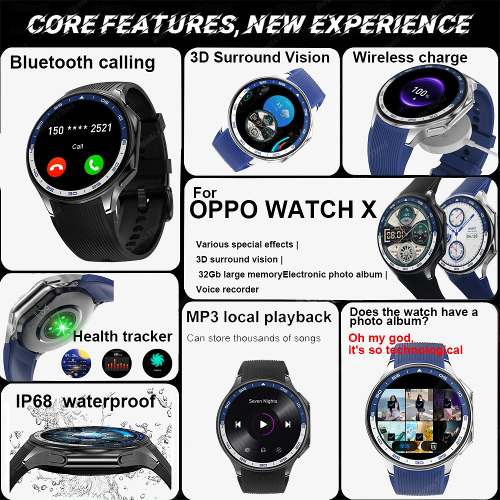 1,43 AMOLED Смарт-часы 3D Surr – обзор и цена Smartwatch Oppo Watch