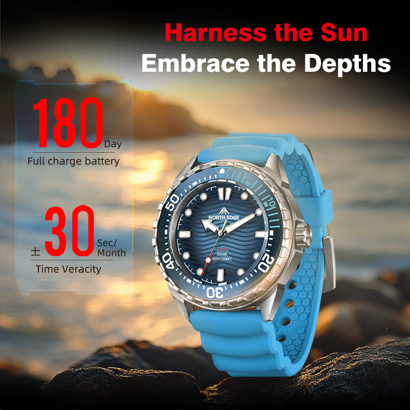 Мужские часы NORTH EDGE 2026 N – обзор и цена Solar Powered Watch