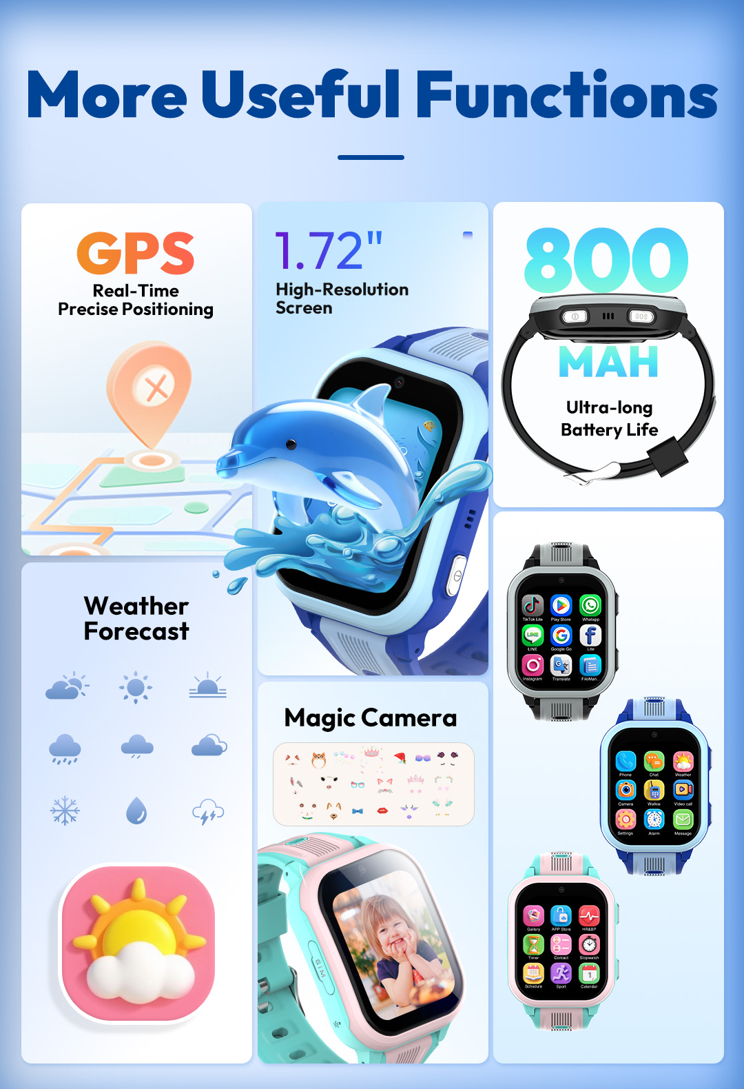 Умные часы KT41 - Детские часы – обзор и цена Smartwatch Watches Gift For Boys On Birthday