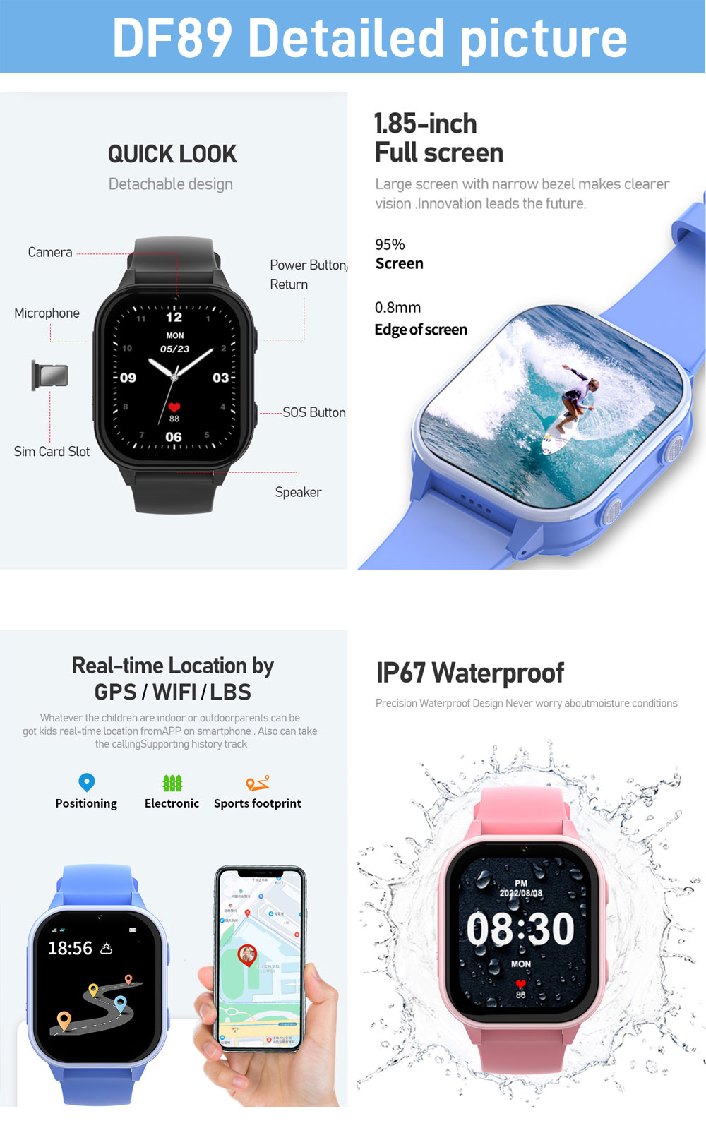 2G 4G Детские Смарт-часы Телеф – обзор и цена Smartwatch Watches Gift For Boys On Birthday