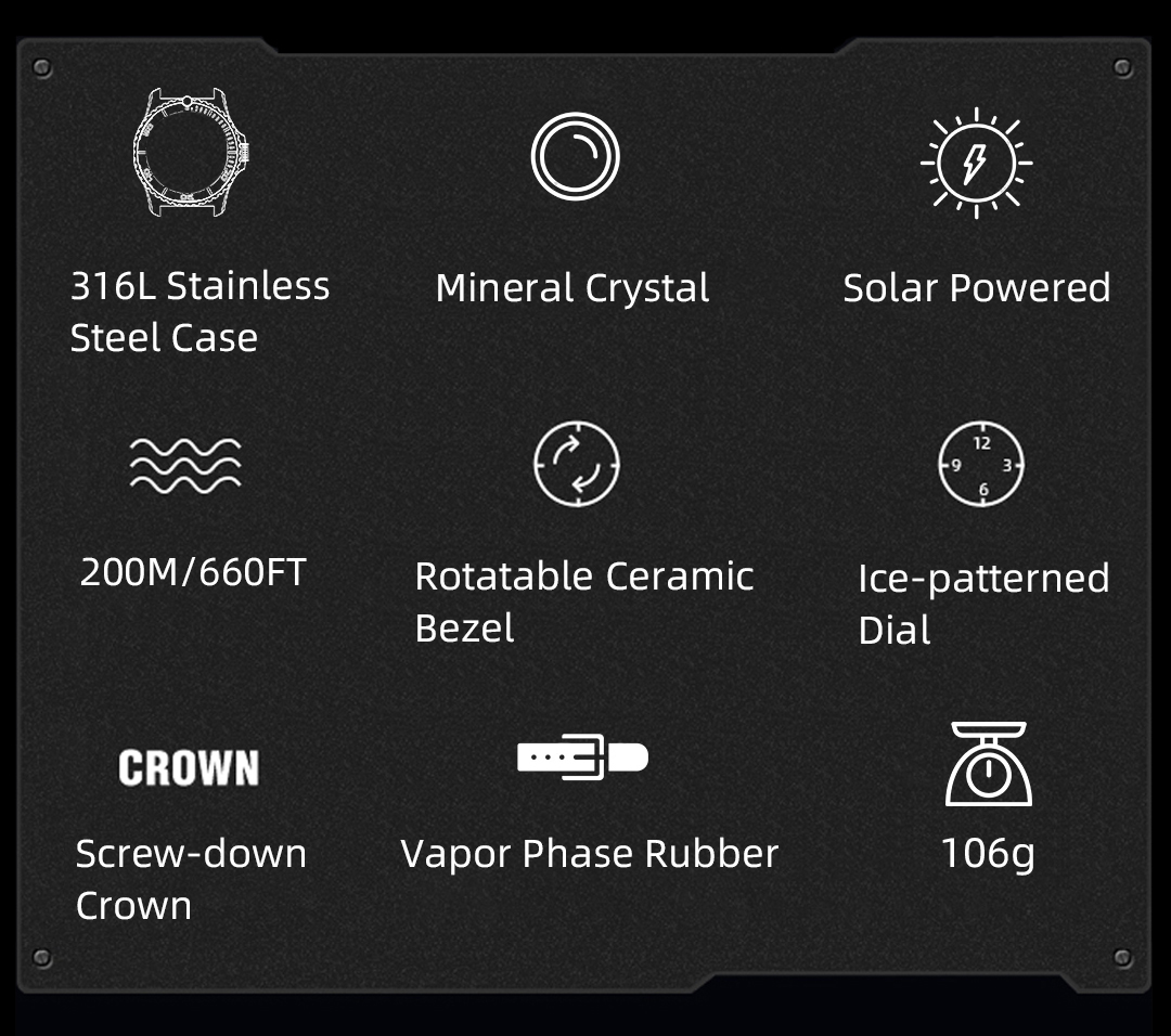 NORTH EDGE ABYSS Мужские роско – обзор и цена Solar Powered Watch